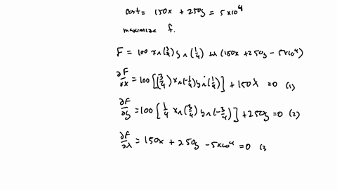 the-production-function-for-a-software-manufacturer-is-given-by-fxy100x34y14-where-x-represents-the-units-of-labor-at-150-per-unit-and-y-represents-the-units-of-capital-at-250-per-unit-the-t-49475