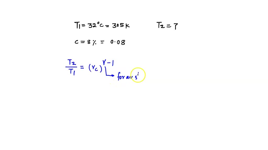 SOLVED: What is the final temperature after compression of a diesel cycle  if the initial temperature is 32C and clearance is 8%