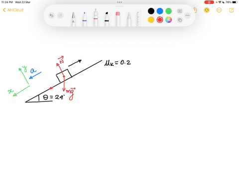 Down A Rough Ramp a block of unknown mass is sliding up a rough ramp with coefficient of ...