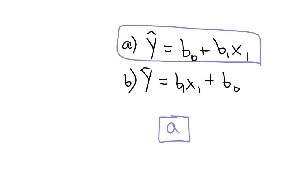 SOLVED: Which of the following general linear models is most likely to ...