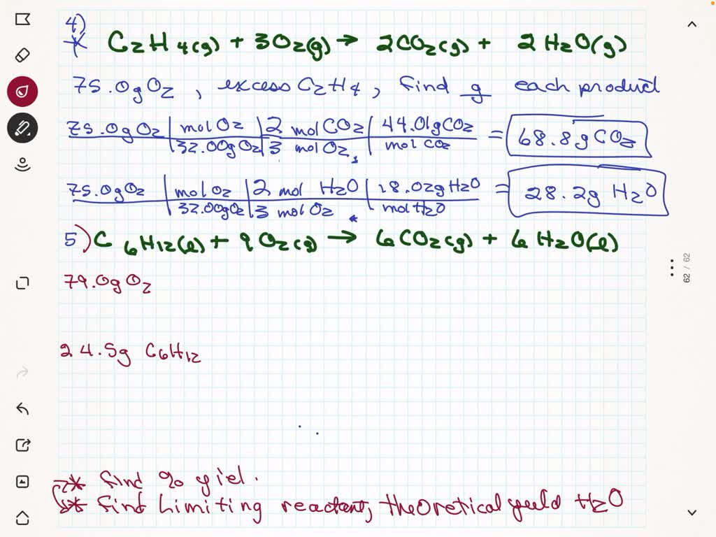 SOLVED: Hydrogen gas and oxygen gas combine according to this reaction ...