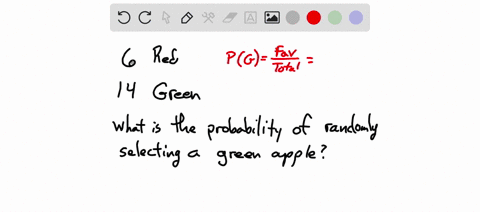 a-box-contains-6-red-apples-and-14-green-appleswhat-is-the-probability-of-getting-a-green-apple-randomly-13668