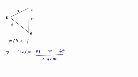 please-help-using-law-of-cosines-solve-triangles-using-the-law-of-cosines-you-might-need-calculator-find-mza-round-to-the-nearest-degree-10-b-13-11-show-calculator-2-70938