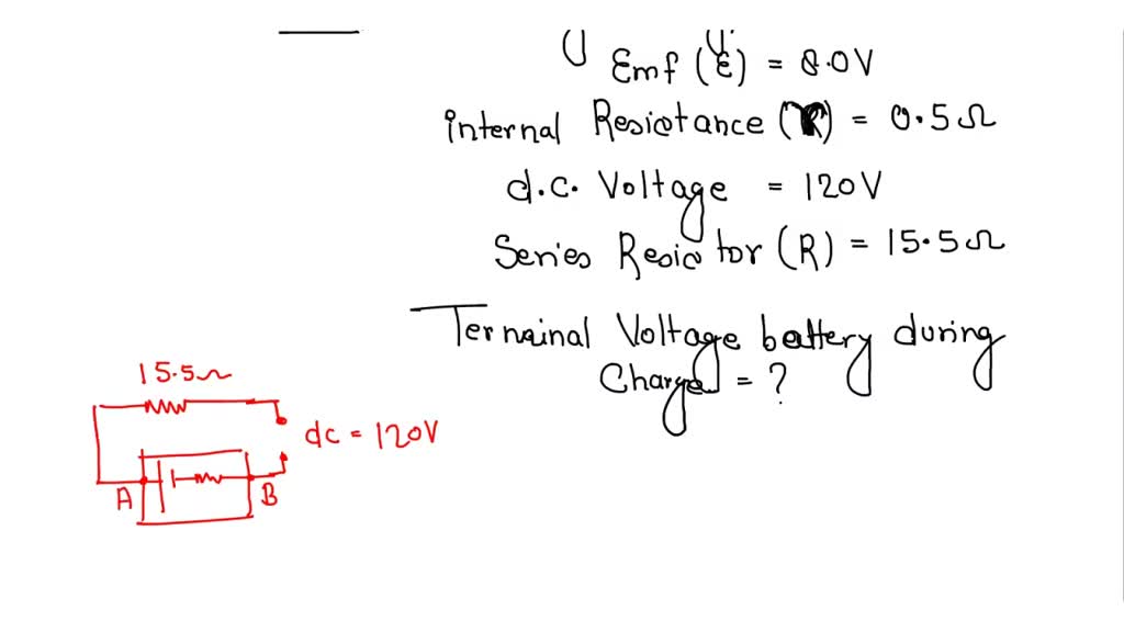 SOLVED A storage battery of emf 8.0 V and internal resistance 0.5? is
