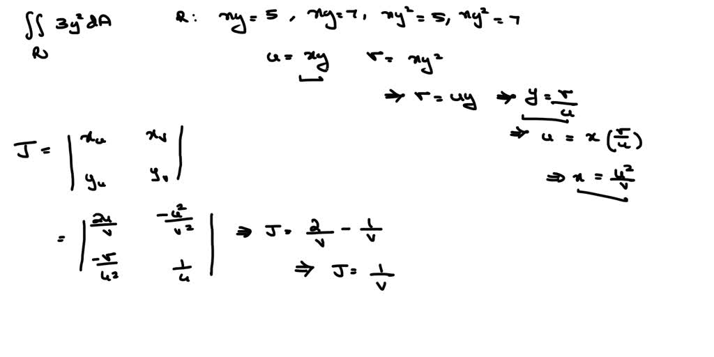 SOLVED: Use the given transformation to evaluate the integral. FR 3y2 ...