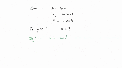 a-particle-executes-simple-harmonic-motion-with-an-amplitude-of-4-cm-at-the-mean-position-the-velocity-of-the-particle-is-10-cms-the-distance-of-the-particle-from-the-mean-position-when-its-speed-be-3