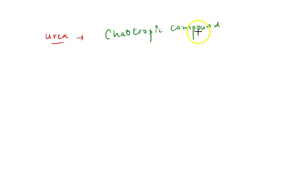 SOLVED 31 A solution of 8 M urea is sometimes used in the isolation of