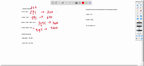 SOLVED: 2. Estimate the following sums to the nearest hundreds: (i