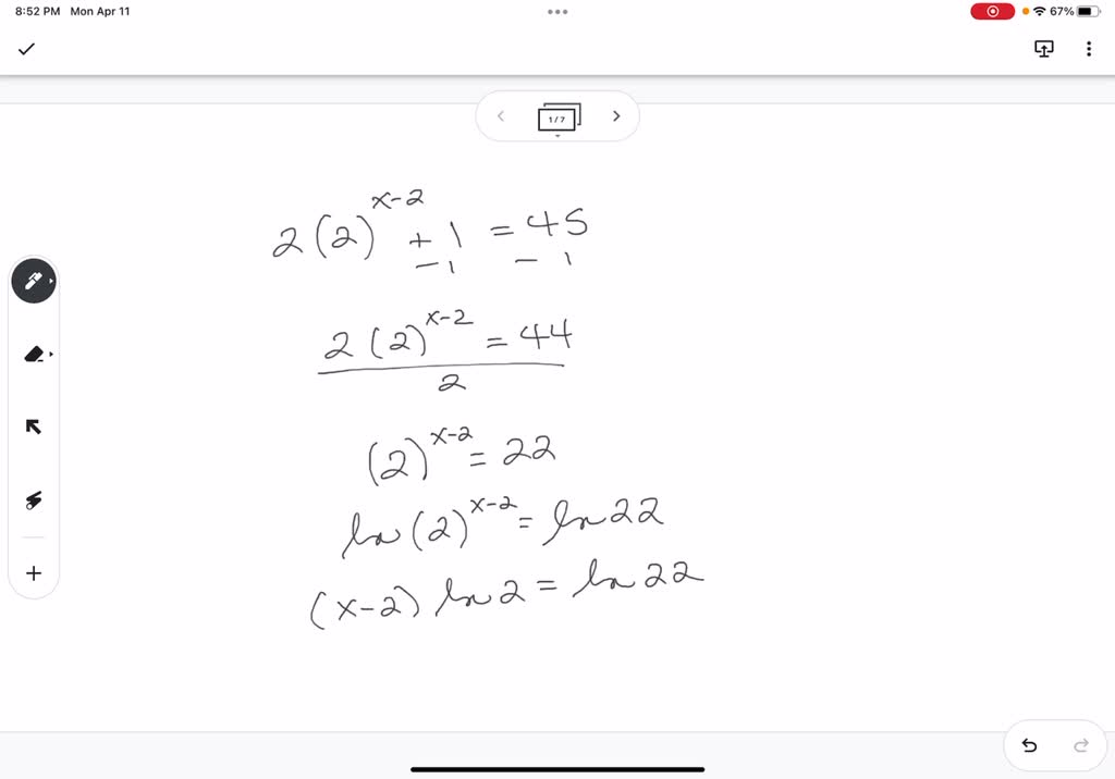 SOLVED: Solve The Exponential Equation.Express Irrational Solutions In ...