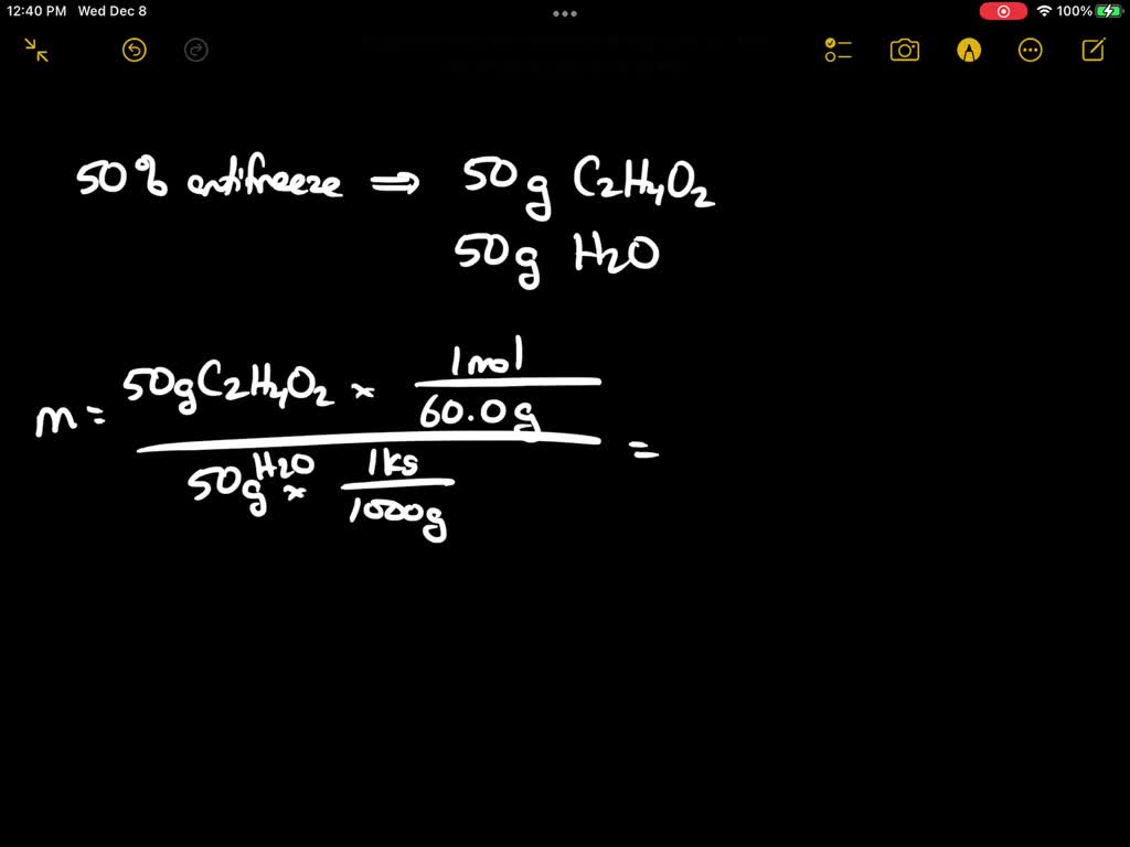 SOLVED Part B What is the boiling point of radiator fluid that is 50