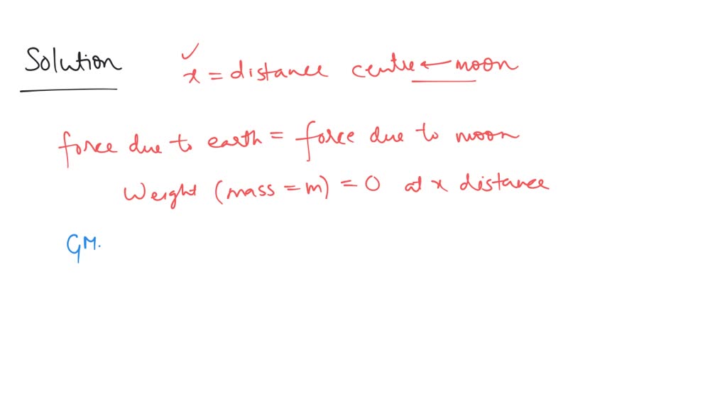SOLVED: The distance between the centres of the earth and the moon is d ...