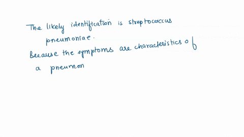 a-78-year-old-woman-developed-rapid-onset-of-fever-and-a-shaking-chill-she-had-difficulty-breathing-and-produced-thick-mucopurulent-rust-colored-sputum-shortly-thereafter-she-developed-a-hea-99976
