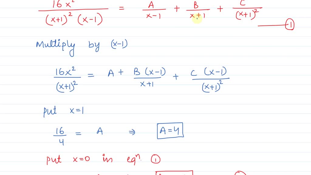 SOLVED: 'Use system of equations to write the partial fraction ...