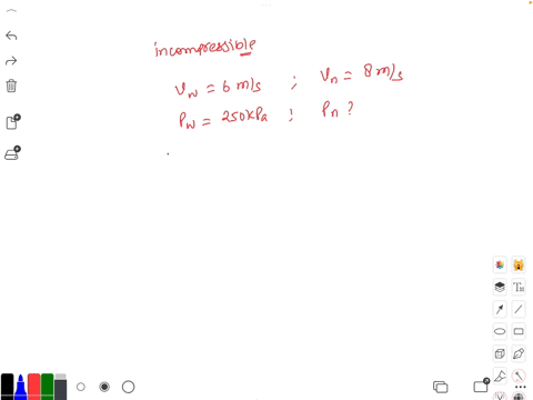 an-incompressible-fluid-is-flowing-through-a-horizontal-pipe-with-a-constriction-the-velocity-of-the-fluid-in-the-wide-section-of-the-pipe-is-600-ms-and-the-velocity-of-the-fluid-in-the-narrow-section