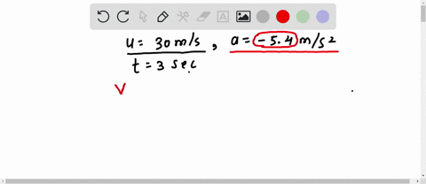 a-car-traveling-with-an-initial-velocity-of-30-ms-slows-down-at-a-constant-rate-of-54-ms2-for-3-seconds-what-is-its-velocity-at-the-end-of-this-time