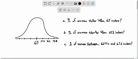 assuming-that-the-heights-of-college-women-are-normally-distributed-with-mean-65-inches-and-standard-deviation-2-inches-answer-the-following-questions-hint-use-the-figure-below-with-mean-and-57505