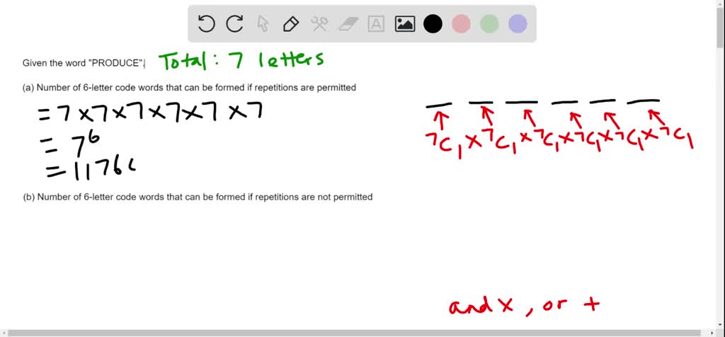 SOLVED: Sacred Code Word: How many 6-letter code words can be made ...