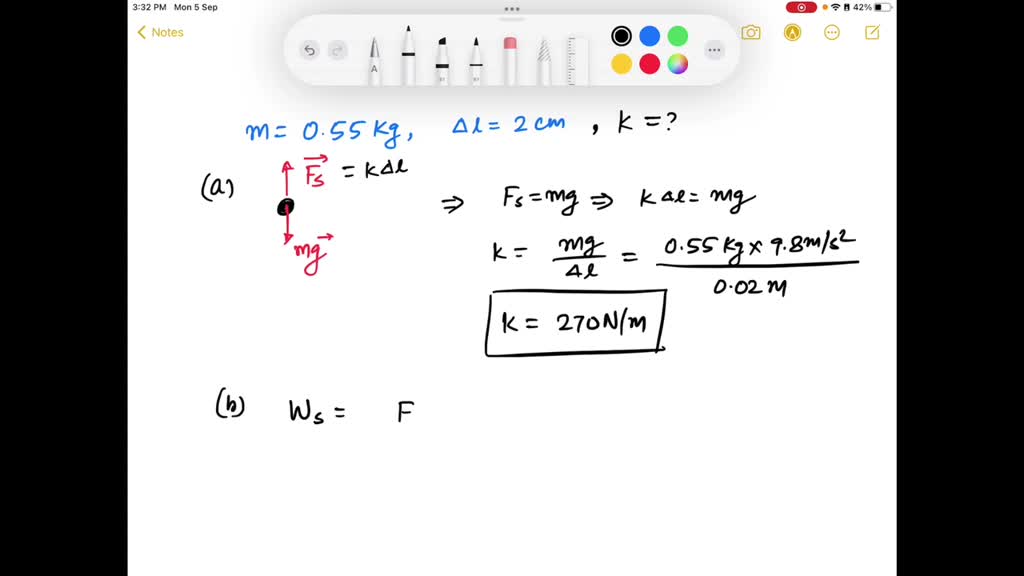 solved-a-spring-is-hung-vertically-and-an-object-of-mass-m-is