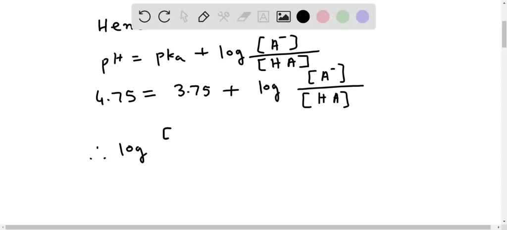 SOLVED: The pKa of formic acid (HCOOH) is 3.75. What is the ratio of ...