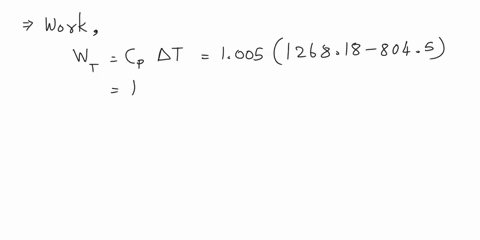 a-gas-turbine-unit-receives-air-at-1-bar300-k-and-compresses-it-adiabatically-to-62-barthe-compressor-efficiency-is-88the-fuel-has-a-heating-value-of-44186-kjkg-and-the-fuel-air-ratio-is-001-55086