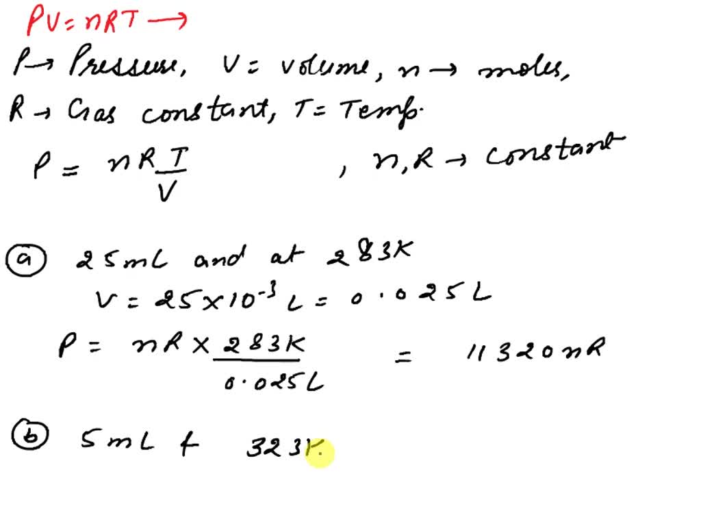 Solved Which Has The Lowest Vapor Pressure A 25 Ml Of Water At 283 K