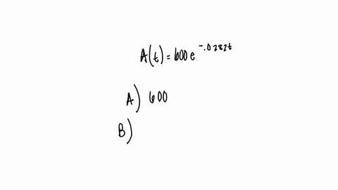 the-amount-of-a-radioactive-isotop-present-in-a-certain-sample-at-time-t-is-given-by-at600e-00282t-grams-where-t-years-is-the-time-since-the-initial-amount-was-measured-a-find-the-initial-am-36976