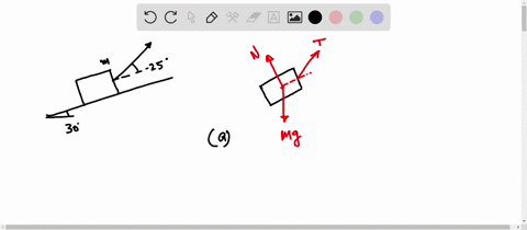 a-box-of-mass-m-12-kg-rests-on-a-30-inclined-plane-with-the-horizontal-a-string-is-used-to-keep-the-box-in-equilibrium-the-string-makes-an-angle-of-25-with-the-inclined-plane-box-draw-a-free-16617