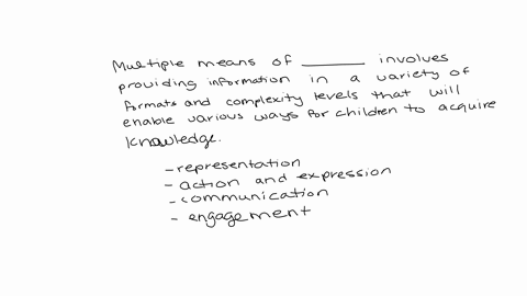 multiple-means-of-_______-involves-providing-information-in-a-variety-of-formats-and-complexity-levels-that-will-enable-various-ways-for-children-to-acquire-knowledge-question-11-options-representatio