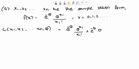 let-x1-x2-xn-be-a-random-sample-from-a-poisson-distribution-with-parameter-a-find-the-maximum-likelihood-estimator-of-2-marks-b-is-pn-j1-xj-a-sufficient-statistic-for-justify-your-answer-3-m-18123