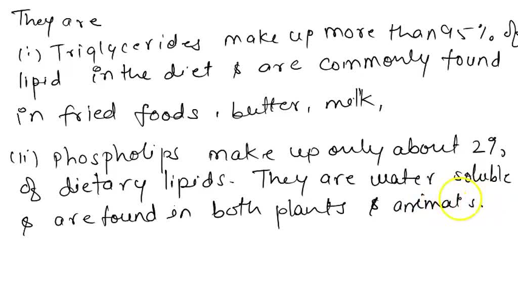 SOLVED What are the main types of lipids?