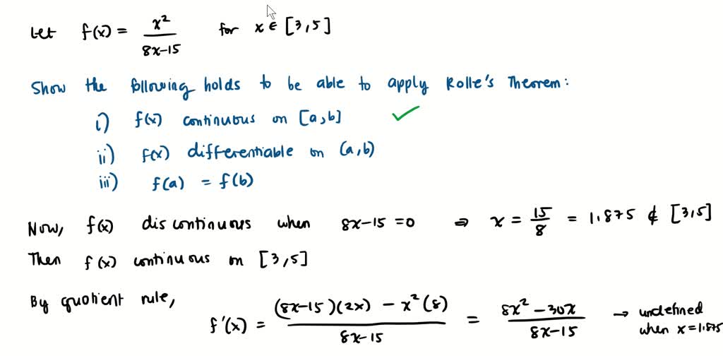 SOLVED: Consider the function 𝑓(𝑥) = 𝑥 ∙ cos 𝑥. a) Verify that 𝑓 (− 3𝜋 ...