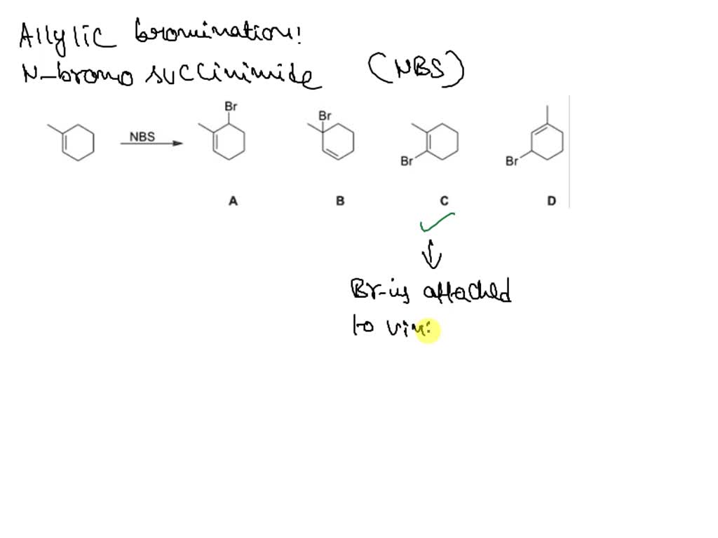 SOLVED Allylic Bromination review) Mechanistic Example Br