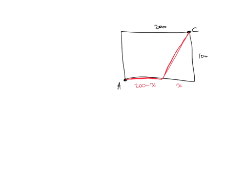 a-rectangular-plot-of-land-measures-100-feet-by-200-feet-opposite-corners-points-a-and-c-in-the-figure-need-to-be-connected-by-pipe-for-a-water-line-however-pipe-that-cuts-across-the-interio-10392