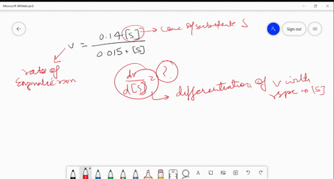 the-michaelis-menten-equation-for-the-enzyme-chymotrypsin-is-014s-0015-s-where-v-is-the-rate-of-an-enzymatic-reaction-and-s-is-the-concentration-of-a-substrate-s-calculate-dvds-and-interpret-98281
