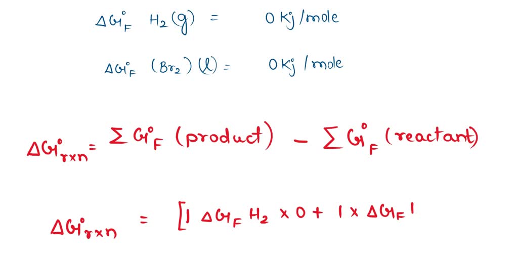 SOLVED 81 Consider the reaction 2HBr(g) + Cl2(g)————>2HCl(g) + Br2(g) Using standard