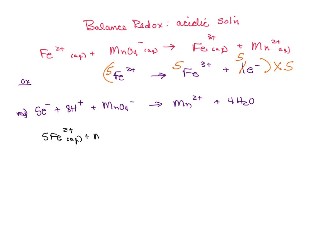 SOLVED The concentration of iron(II) ions in water can be determined
