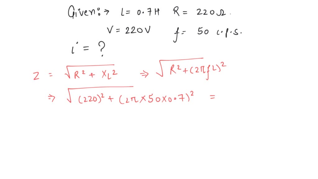 SOLVED: A coil has an inductance of 0.7H and is joined in series with a ...