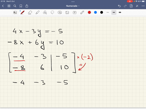 use-the-echelon-method-to-solve-the-following-system-of-two-equations-in-two-unknowns-check-your-answer-4x-3y-5-8x-6y-select-the-correct-choice-below-and-if-necessary-in-the-answer-box-t0-co-06763