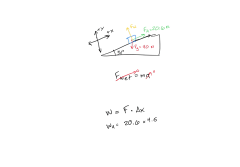 work-on-block-block-of-weight-w-400-n-sits-on-frictionless-inclined-plane-which-makes-an-angle-310-with-respect-to-the-horizontal-as-shown-in-the-figure-force-of-magnitude-206-n-applied-para-07621