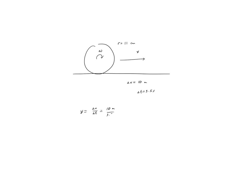 SOLVED A soccer ball whose radius is 11 cm rolls a distance of 10 m in