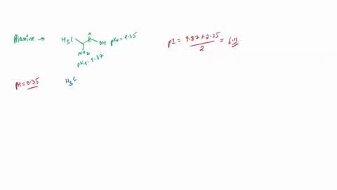 1-the-pka-values-for-the-carboxyl-and-amine-groups-of-alanine-nh3chch3coo-are-235-and-987-respectively-calculate-the-value-for-the-isoelectric-point-what-will-be-the-predominant-forms-of-the-64208