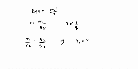 two-ions-with-the-same-velocity-and-mass-but-different-charges-enter-the-magnetic-field-of-a-mass-sp-84445