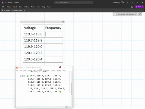refer-to-the-accompanying-data-set-and-use-the-25-home-voltage-measurements-to-construct-a-frequency-distribution-with-five-classes-begin-with-a-lower-class-limit-of-1195-volts-and-use-a-cla-13823