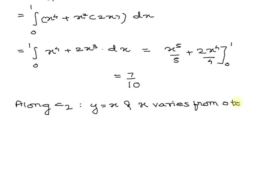 SOLVED: Verify Green's Theorem by evaluating both integrals y^2 dx + x ...