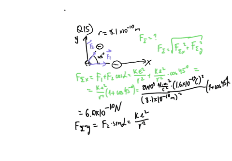 question-15-if-two-electrons-are-placed-each-ie-10-m-from-a-proton-as-shown-what-is-the-magnitude-of-the-net-electrical-force-they-exert-on-the-proton-in-newtons-458-question-16-on-the-x-axi-78841