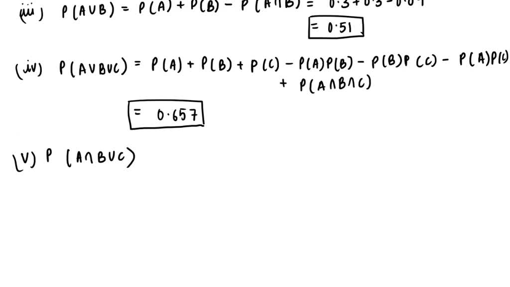 SOLVED: Consider The Three Events A, B, And C Shown In The Venn Diagram ...