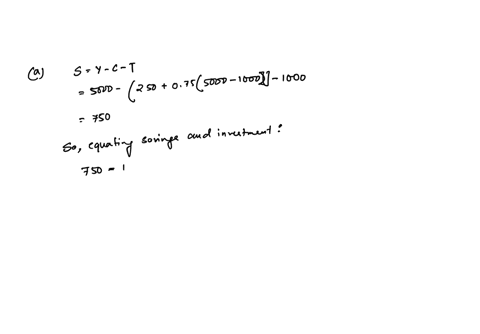 consider-an-economy-in-long-run-equilibrium-described-by-the-following-equations-y-c-i-g-nx-y-5000-g-1000-t-1000-c-250-075-y-t-i-1000-50r-nco-500-50r-aequilibrium-real-interest-rate-in-this-16594