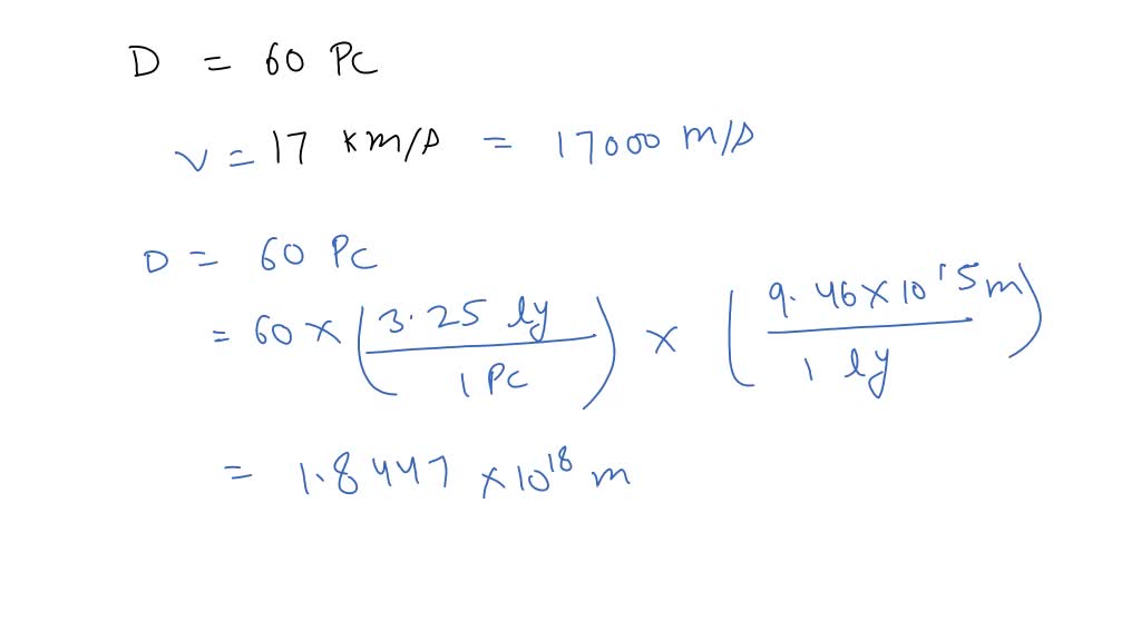 SOLVED If a giant molecular cloud is 60 pc in diameter and a shock