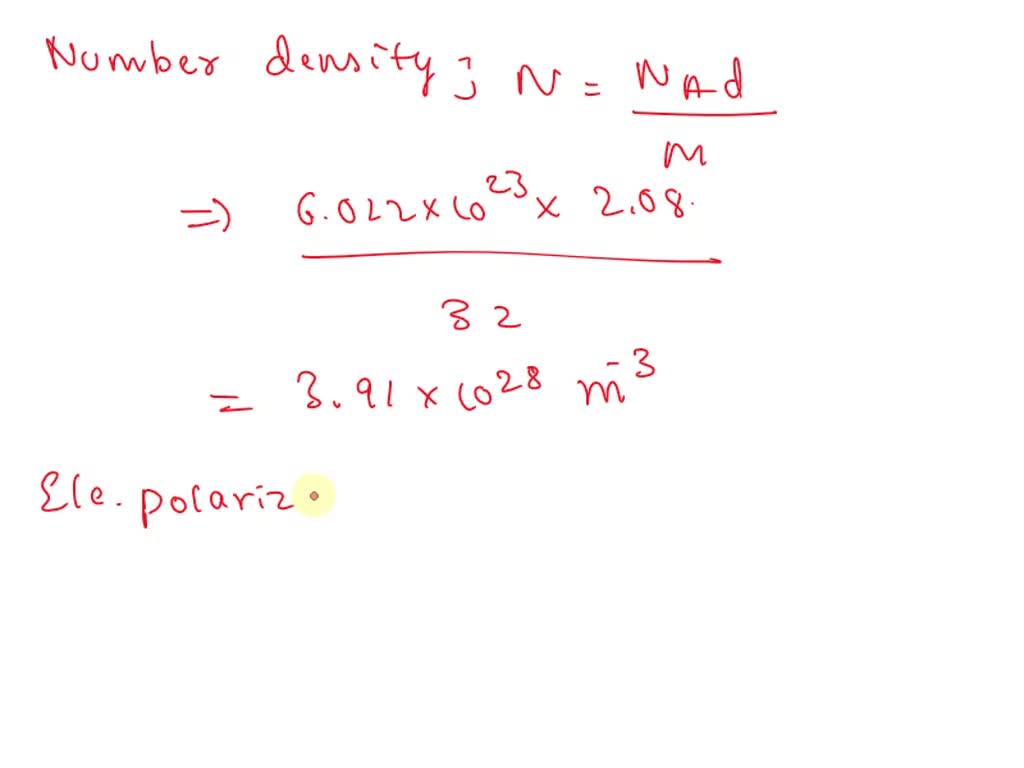 SOLVED 2. Find the relative dielectric constant of Sulphur using the