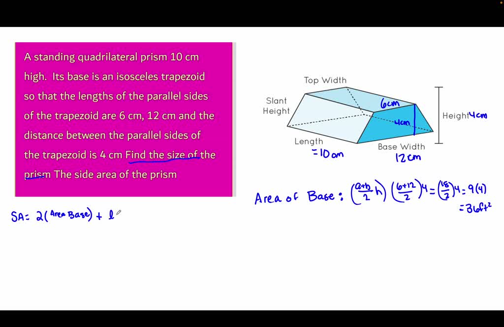 SOLVED: 'HELP DUE IN 5 MINUTES akt Dca Breaking Apart a Trapezoid 10cm ...